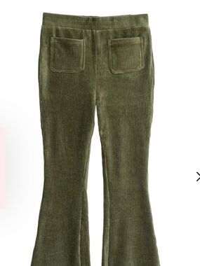 Lesley Evers Olive Green Corduroy Flare Pants